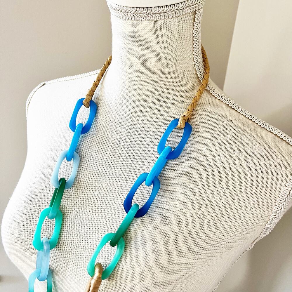 NEW Chico's Cool Multi Links Long Necklace - Picture 7 of 10